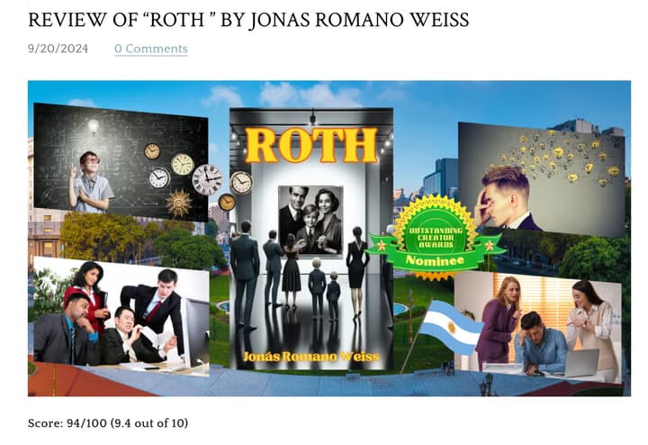 Cobertura de Outstanding Creator: Review of ROTH by Jonás Romano Weiss